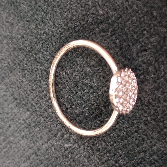 Macy's Elegant 14 Kt. gf. Gold Pave Crystal Ring - Picture 4 of 4